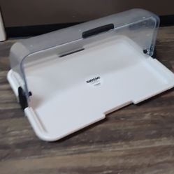 Biesse  Multi-Purpose Box / Bread Box with Double Open Sides - White, 18"LX13"WX8"H