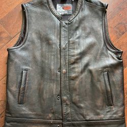 Leather Motorcycle Vest