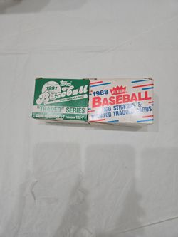 Baseball Fleer 1988 & Topps 1991 Traded Series Cards.