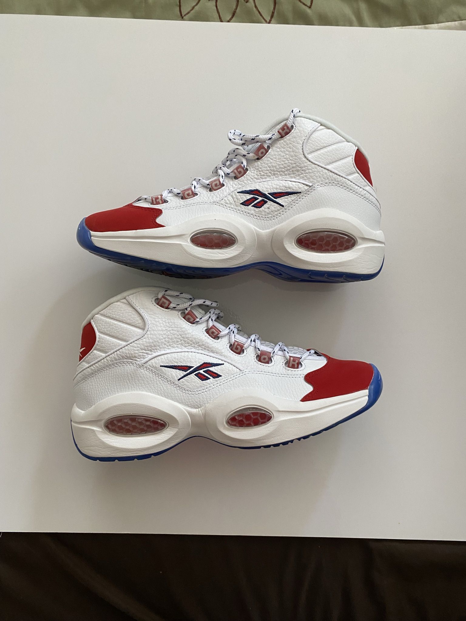Reebok Question Red Toe Size 9.5 Used