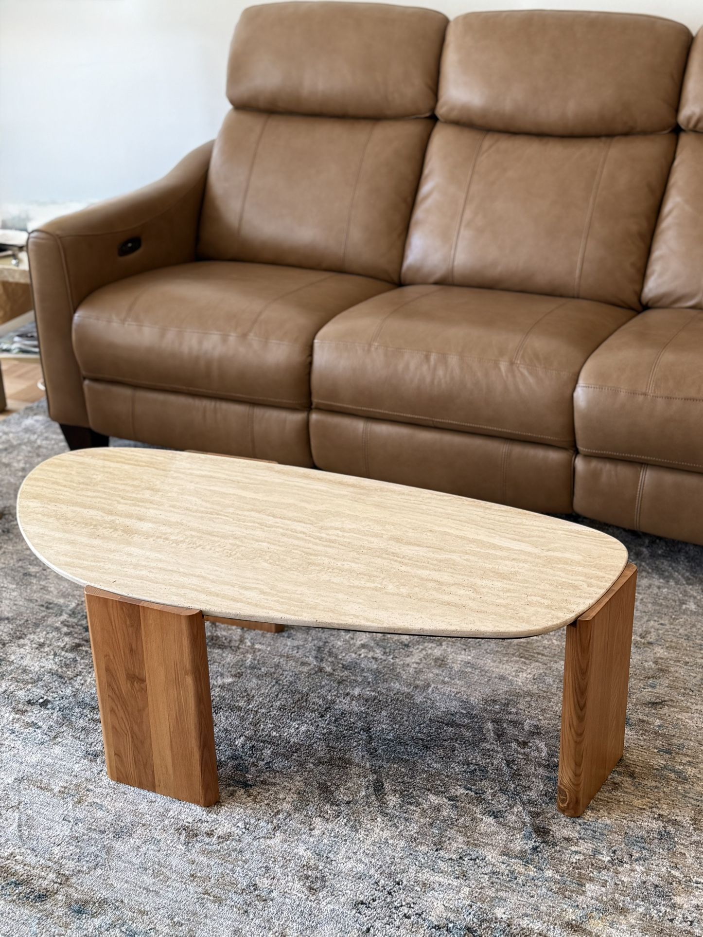 Travertine Coffee Table - New/Unassembled