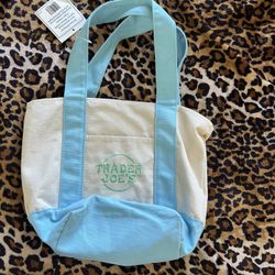 brand new with tags Trader Joe’s Mini Pastel Canvas Tote Bag 