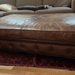Restoration hardware Feather Tufted ottoman. 