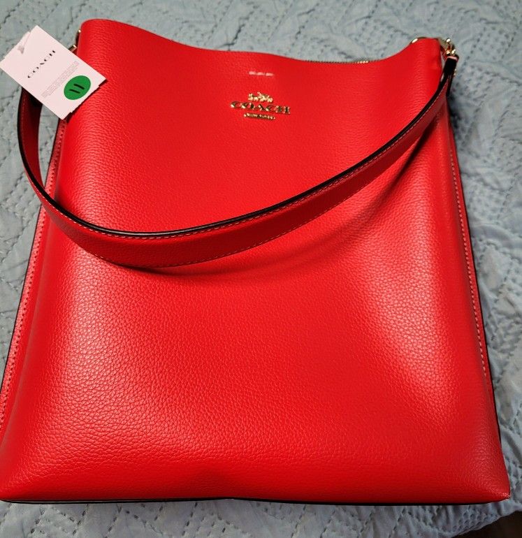 Coach Purse Red With Green Wallet