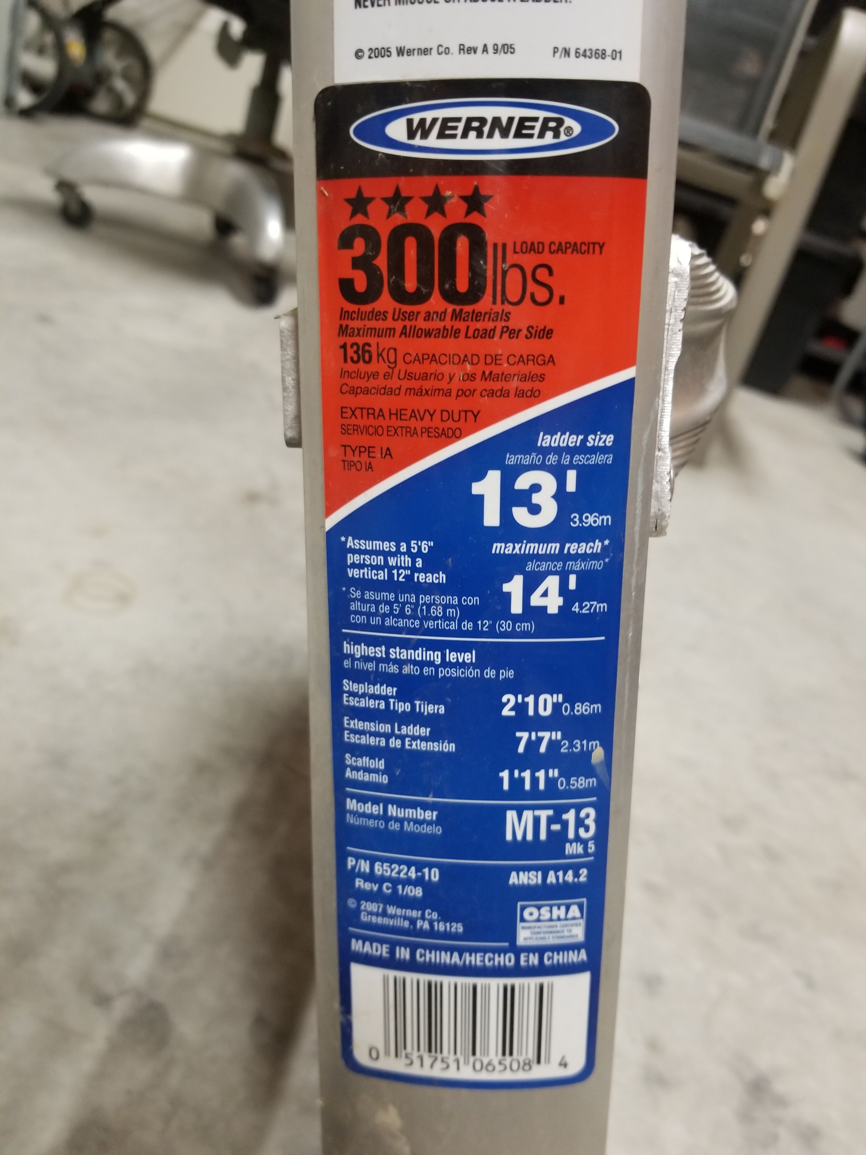 Werner MT-13 Ladder