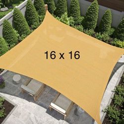 NEW Patio Awning Sunshade Canopy Top Sail 16x16 Feet 