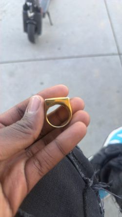 Titanium Gold Plated Last Supper Ring Size 11