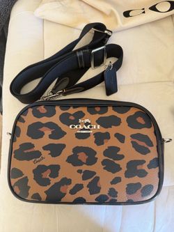 Coach Jamie camera leopard bag