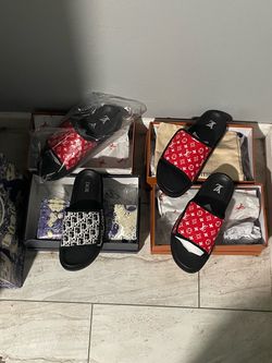 Designer Slide Sandals Bundle – LV & Dior