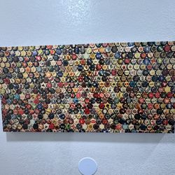 Wall Art: Bottle Caps- Acrylic Canvas