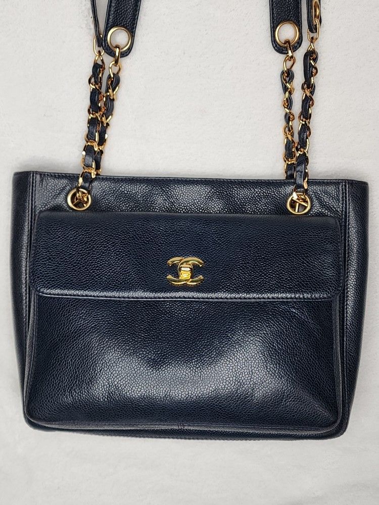 Authentic Chanel Caviar Shoulder Bag