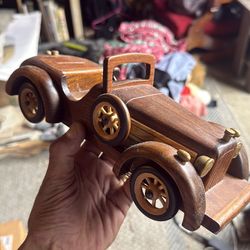 Vintage wooden model car