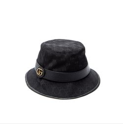 Gucci canvas bucket hat with double GG