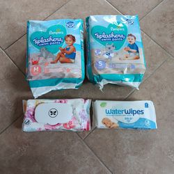 4 For $20 Pampers Swim Pants And Wipes 