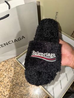Balenciaga Furry Slide Sandal