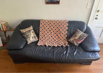 Mid Century Modern Leather Couch