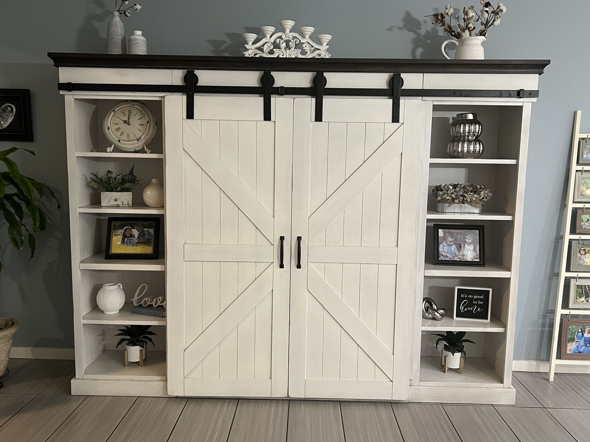 Large Farmhouse Style Entertainment Center