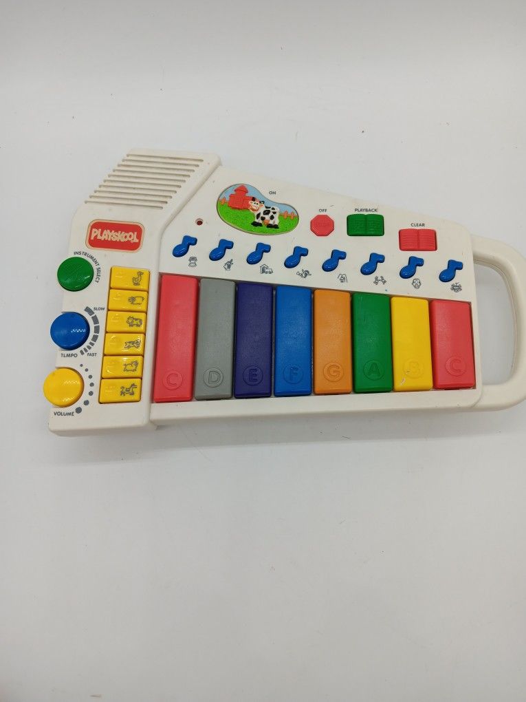 

Toy  Playskool Farm Friends Kids Musical Xylophone Keyboard Piano PS-625 WORKS! 