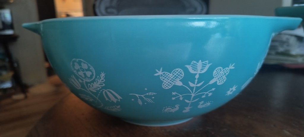 Vintage Pyrex Cinderella Embroidery Bowl