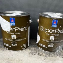 Super paint And Primer In One. Color Bronze. Satin 2 Gallons