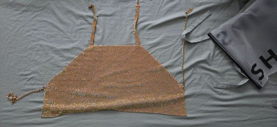 Shein top size small gold and silver