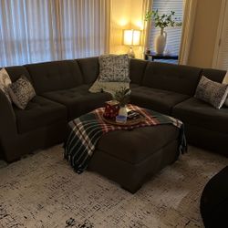 Sectional Couch Set with Ottoman 