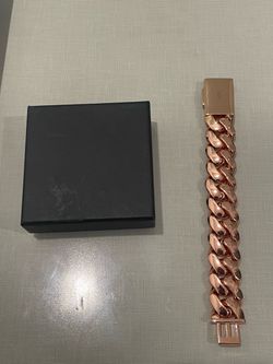 14k rose gold Cuban bracelet