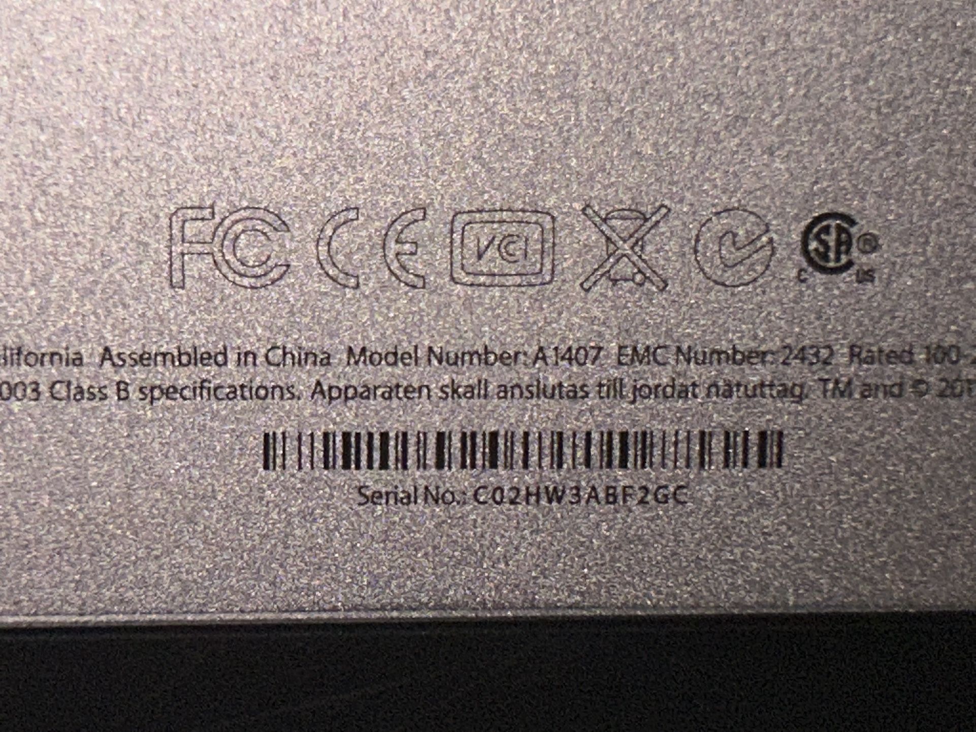 MacBook Pro 13 Inch, Late 2011 Read More Specs Below