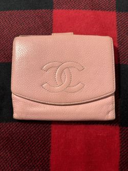 AUTHENTIC CHANEL PINK CAVIAR LEATHER WALLET