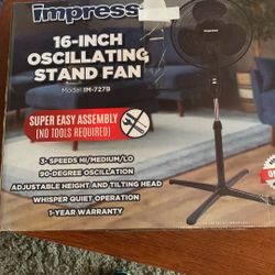 Fan 16” Oscillating Stand Fan NEW