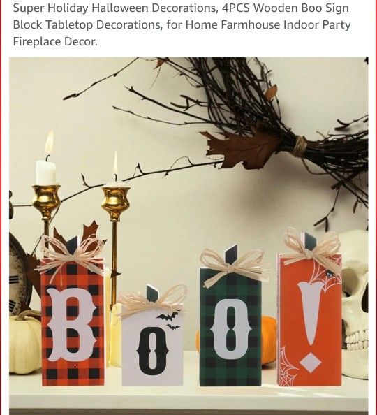4 PCS wooden sign