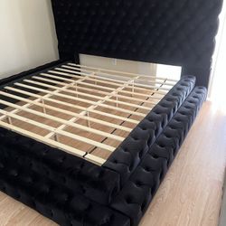 Premium Velvet Queen and King Size Beds with USB Ports. Please inquire about pricing. 