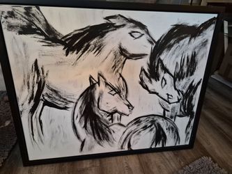 Framed Artwork of Horses