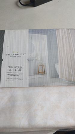 Threshold pink shower curtain new