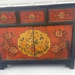 Authentic Tibetan Elmwood Cabinet