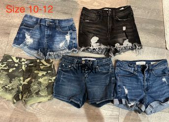 Girls size 10 -12 Jean shorts 5 pairs $20