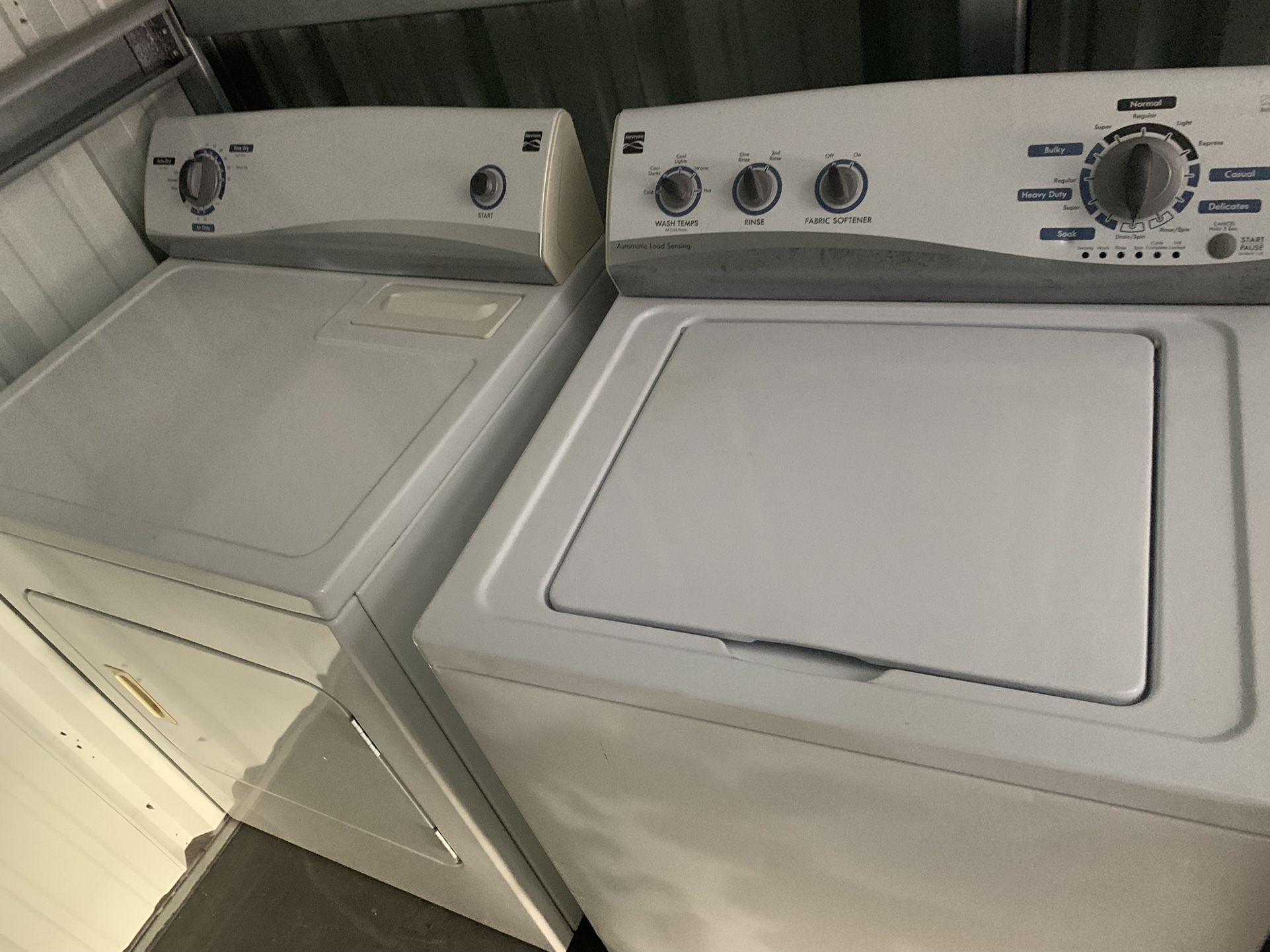Kenmore The topload  Washer and  Dryer 
