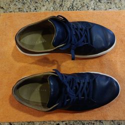 Cole Haan Grand OS Crosscourt II Sneaker Mens 9 M Blue Leather Lace Up Shoe