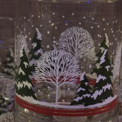 Vintage Christmas Glasses 