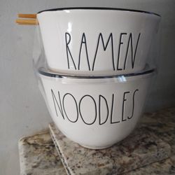 Rae Dunn Ramen Noodles With Chopsticks 