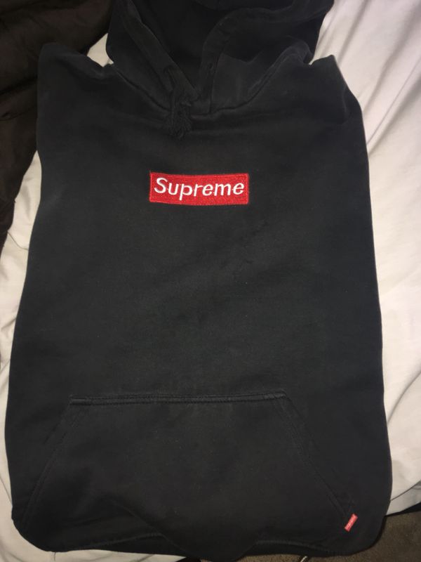 Black Supreme Hoodie Red Box Logo for Sale in Summerville ...