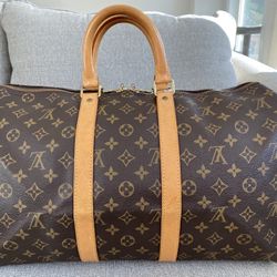 Louis Vuitton LV Boston Bag  Keepall 45 Brown Monogram