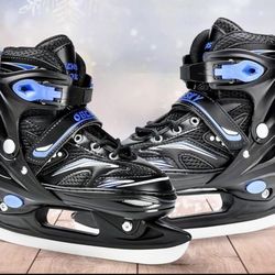 Adjustable Ice Skates for Kids Boys Girls with Skate Bag, 4 Size Adjustable Children's Ice Skates for Outdoor and Rink, Soft NEW Reg. List Price $59.9