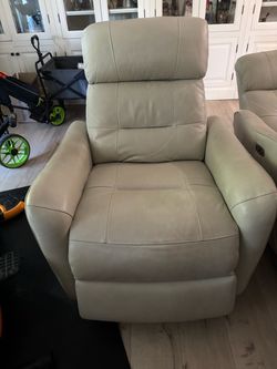 Leather rocking chair set