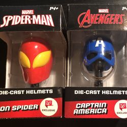 Marvel Die Cast Helmet Iron Spider & Captain America