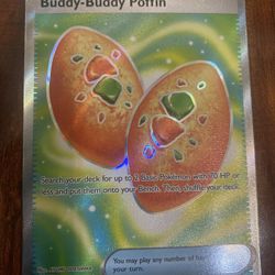 Pokemon Buddy-Buddy Poffin 167/132 Mega Evolution Full Art Trainer Holo MINT!