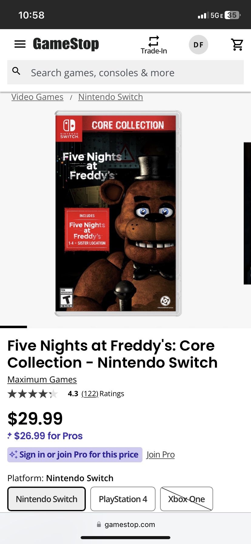  Five Nights At Freddy's: Core Collection (Nintendo Switch) :  Video Games