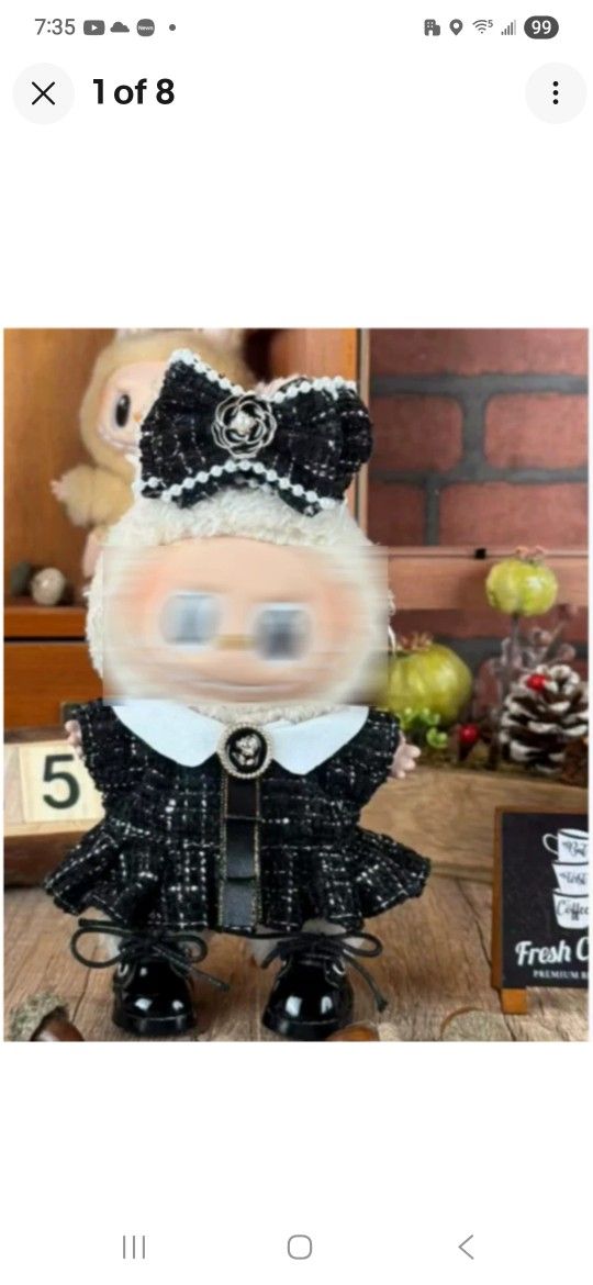 Labubu the monsters handmade doll clothes collector series outfit only ,no doll