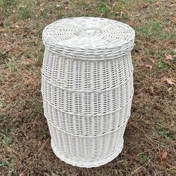 Wicker Basket BoHo Decor Laundry Hamper Storage With Lid
