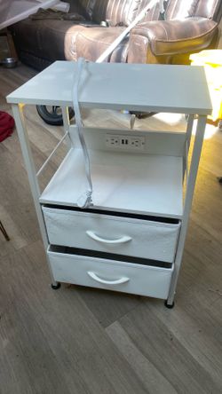 Side table 15$with plug-in ports, and USB